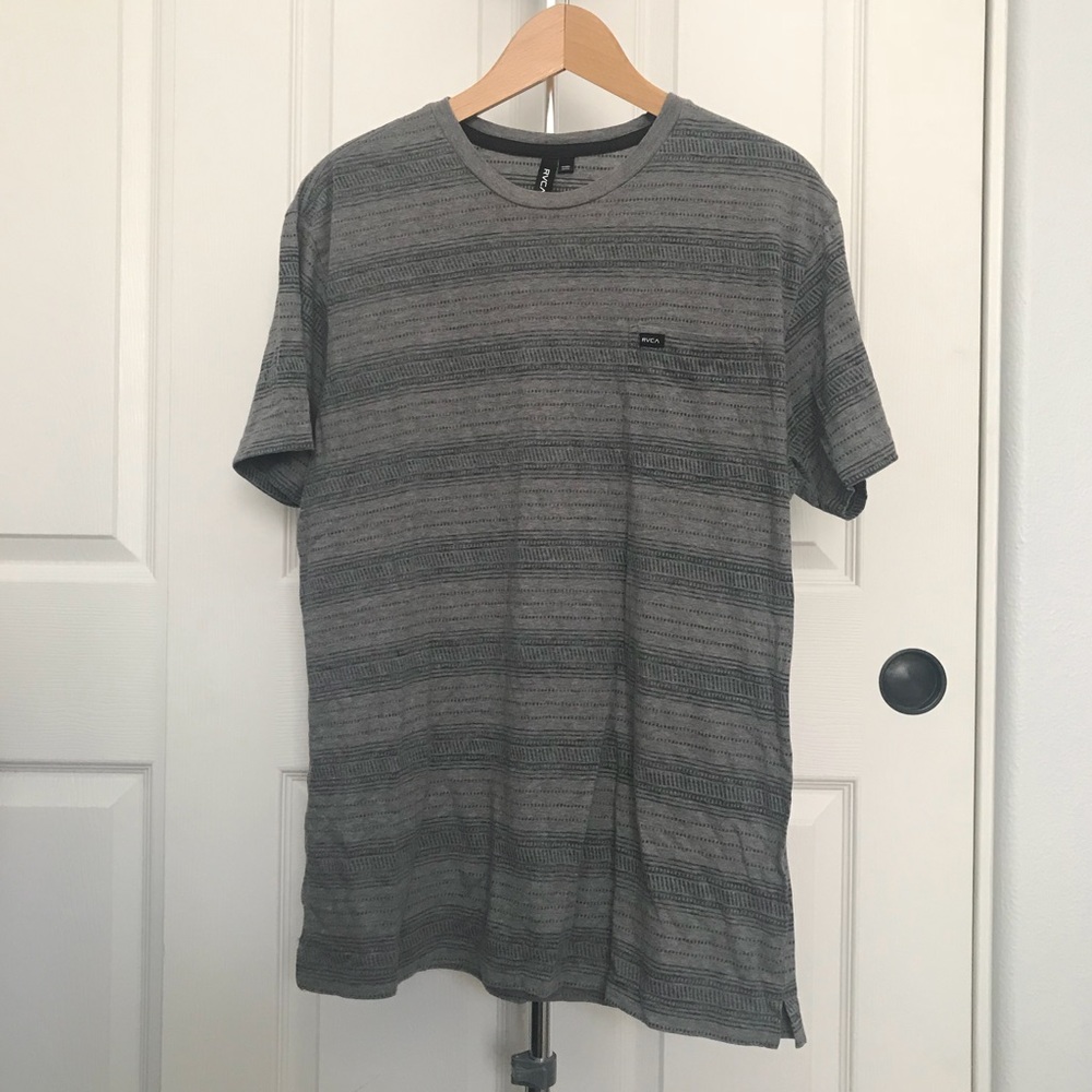 RVCA Gray Striped Tee